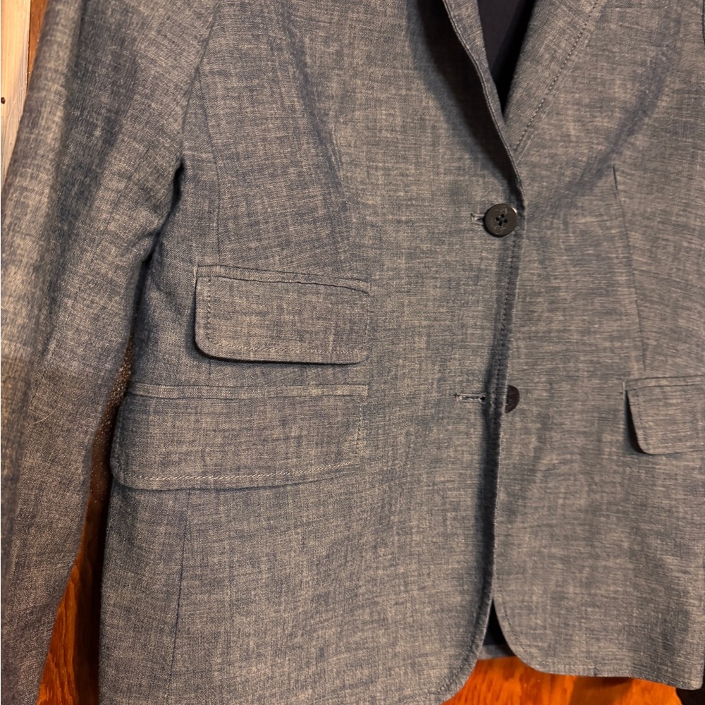 J. Crew Denim Chambray Schoolboy women’s Blazer - Picture 3 of 8